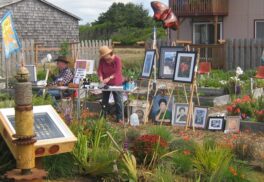 Artists in the garden