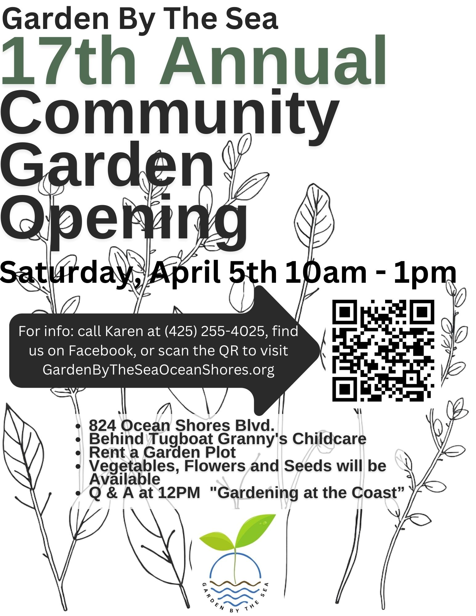 2025 garden opening flier