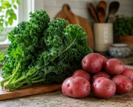 kale and potatoes